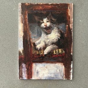 Oil no painting -cat